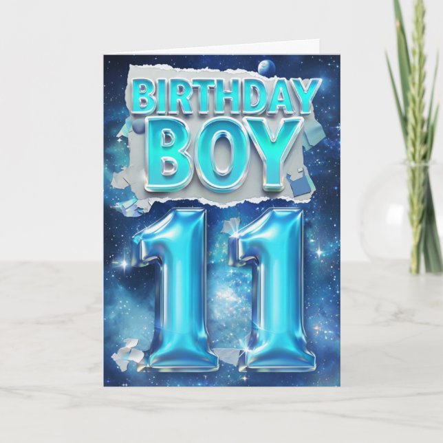 Feliz Cartão de Aniversário de 11 (Frente)