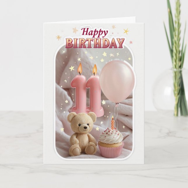 Feliz Cartão de Aniversário de 11 (Frente)