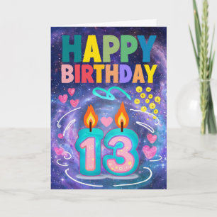 Feliz Cartão de Aniversário de 13