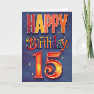 Feliz Cartão de Aniversário de 15