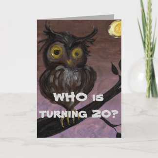 Feliz Cartão de Aniversário de 20