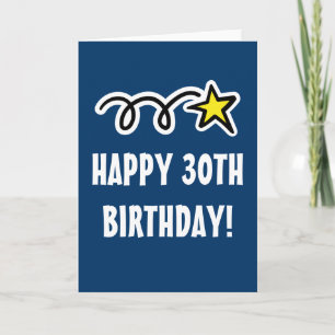 Feliz cartão de aniversário de 30 anos para homens