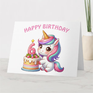 Feliz Cartão de Aniversário de 6