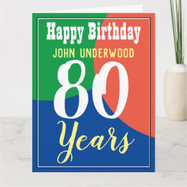 Feliz Cartão de Aniversário de 80