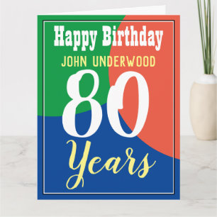 Feliz Cartão de Aniversário de 80