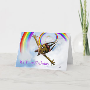 Feliz Cartão de Aniversário de Menina Americana 