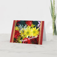 Feliz Cartão de Aniversário diga isso com flores