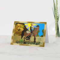 Feliz cartão de aniversário do Cowboy