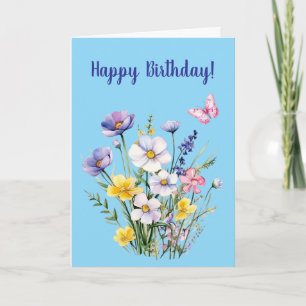 Feliz Cartão de Aniversário Dobrado