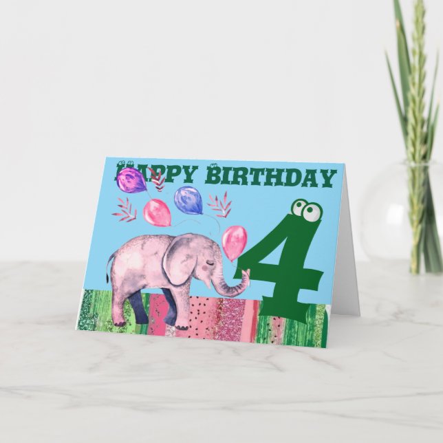 Feliz Cartão de Aniversário Dobrado (Frente)