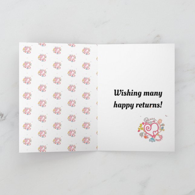 Feliz Cartão de Aniversário Dobrado (Interior)