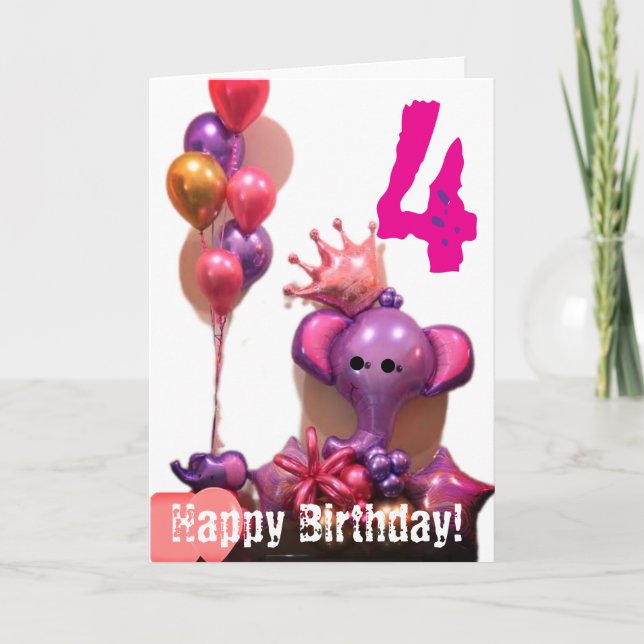 Feliz Cartão de Aniversário Dobrado (Frente)