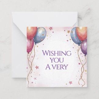 Feliz cartão de aniversário, fofo, maquiagem! Cart