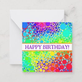 Feliz cartão de aniversário, fofo, maquiagem! Cart