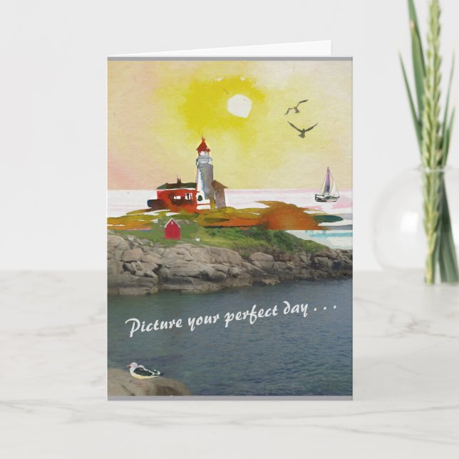 Feliz Cartão de Aniversário Foto do Seu Dia Perfei (Frente)