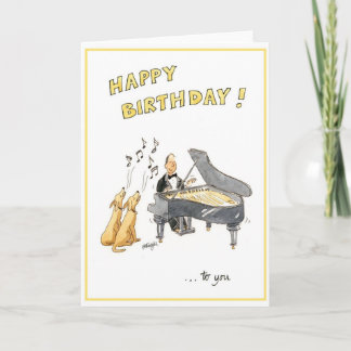 Feliz cartão de aniversário para amantes de música