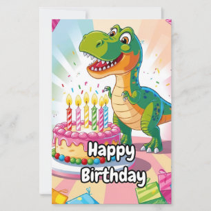 Feliz cartão de aniversário para crianças