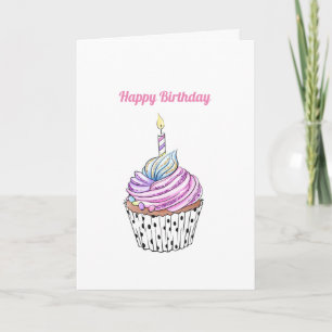 Feliz Cartão de Aniversário para uma Menina