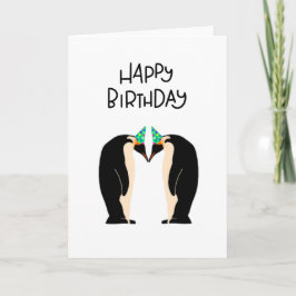 Feliz Cartão de Aniversário Pinguim
