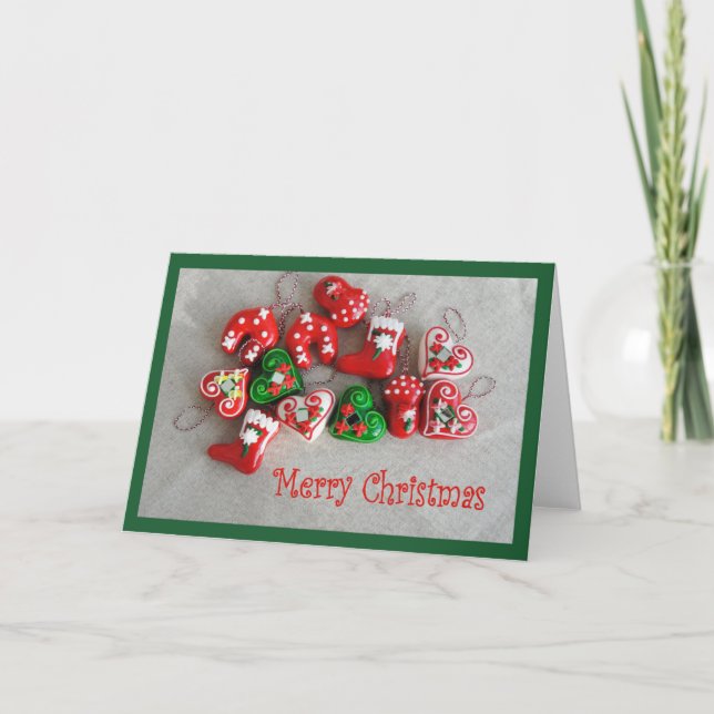 Feliz cartão de boas-vindas de Natal (Frente)