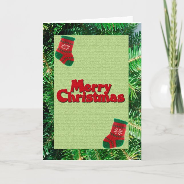 Feliz cartão de boas-vindas de Natal (Frente)