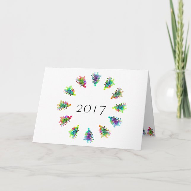 Feliz cartão de boas-vindas de Natal. (Frente)