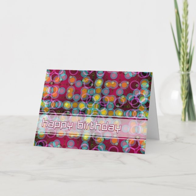 Feliz Cartão de Bolhas de Aniversário (Frente)