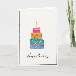 Feliz Cartão de Bolo de Aniversário - excelente pa