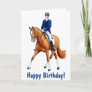 Feliz Cartão de Cavalo de Dressage de Aniversário
