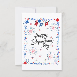 Feliz cartão de Dia da Independência EUA 4 de julh