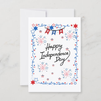 Feliz cartão de Dia da Independência EUA 4 de julh