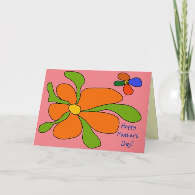 Feliz cartão de Dia de as mães! (Frente)
