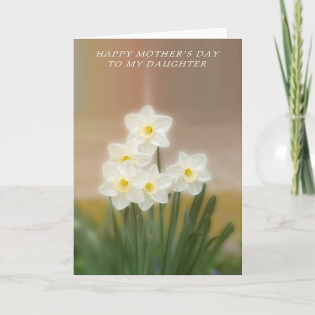 Feliz cartão de Dia de as mães para minha filha (Frente)