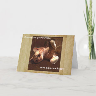 Feliz Cartão de Gato para o seu Aniversário.