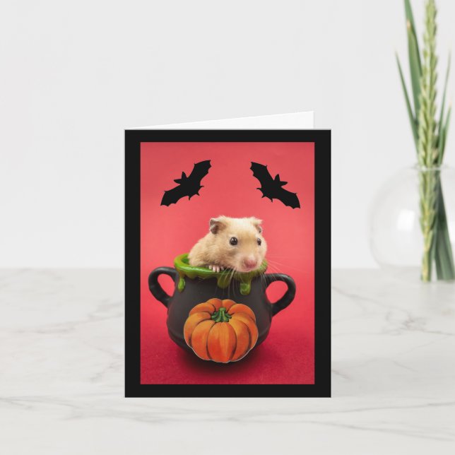 Feliz cartão de Halloween Hammie (Frente)