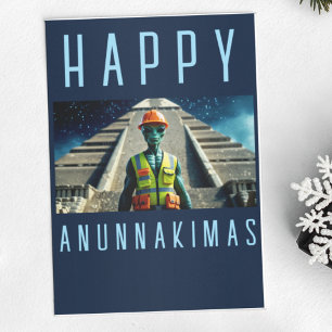 Feliz Cartão de Natal Anunnakimas Pirâmide Alien