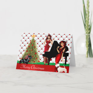 Feliz cartão de Natal de lésbicas sofisticadas