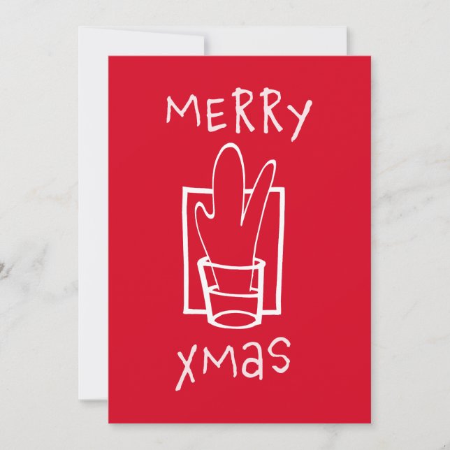 Feliz Cartão de Natal De Xmas (Frente)