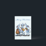 Feliz Cartão de Natal - Divertimento na Banda Musi<br><div class="desc">Feliz Natal - Banda Romântica Engraçada do Mouse - Desenho de Cartoon Animal Mouses Love Music - Choose / Add Your Unique Text / Color - Make Your Especial Gift - Reize, mova ou remova e adicione elementos / texto com a ferramenta de personalização! - Desenho e Design por MIGNED....</div>