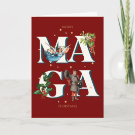 Feliz cartão de Natal MAGA com mensagem personaliz
