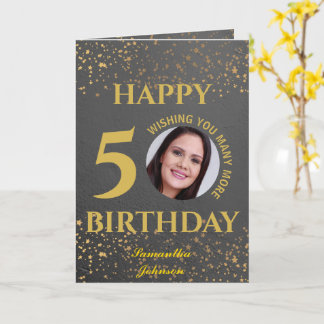 Feliz Cartão de Saudação de Aniversário Dobrado