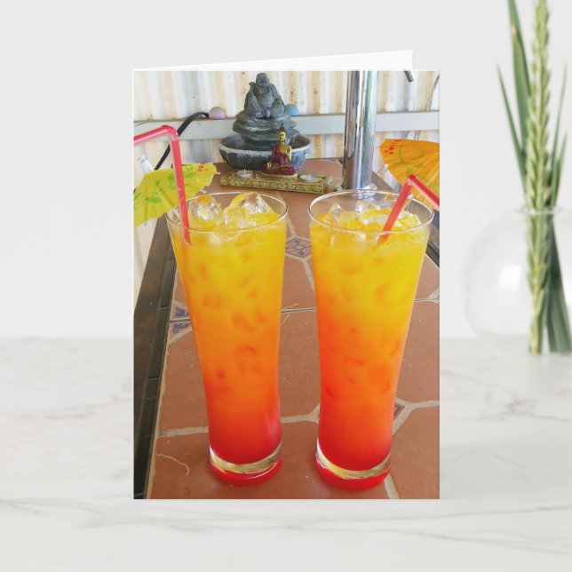 Feliz Cartão de Saudação de Bebidas! (Frente)