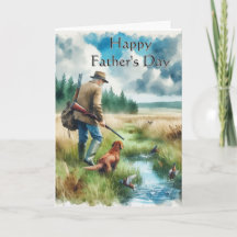 Feliz Cartão de Saudação de Caça ao Dia de os pais