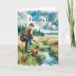 Feliz Cartão de Saudação de Caça ao Dia de os pais