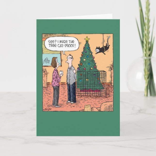 Feliz Cartão de Saudação de Natal - Árvore de Prov (Frente)