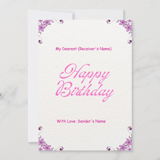 Feliz Cartão de Saudação Digital Personalizável de (Frente)