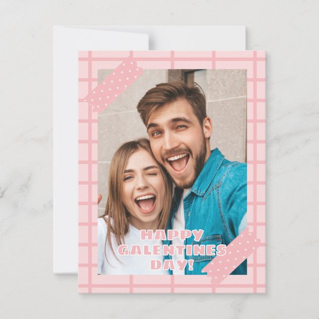 Feliz cartão de saudação do dia de Galentine (Frente)