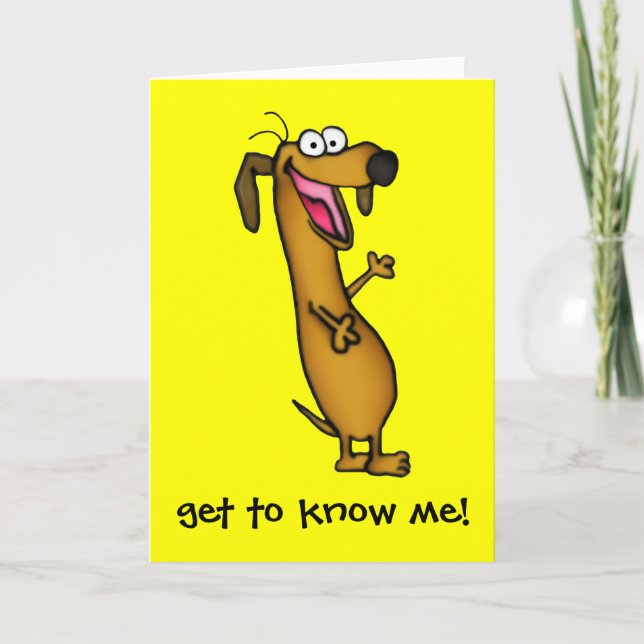 Feliz Cartão de Saudação Weenie (Frente)