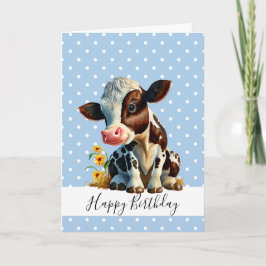 FELIZ CARTÃO DE VACA DE NASCIMENTO DO BROTE Boy