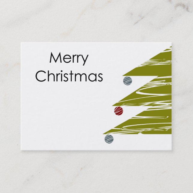 Feliz Cartão de visita de Natal (Frente)